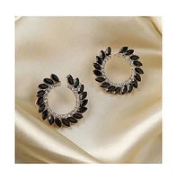 Cascading Crystals Hoop Earrring