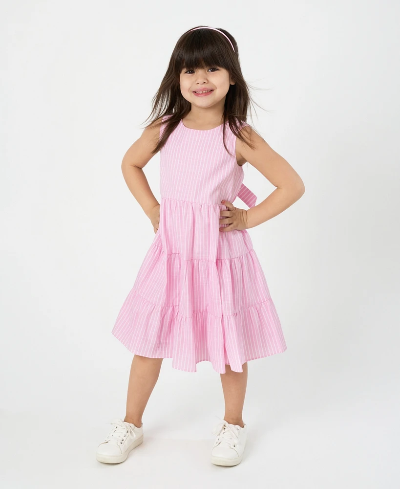 Rare Editions Toddler and Little Girls Stripped Yarn Dye Dress