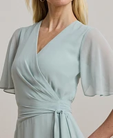 Lauren Ralph Women's Belted Georgette Dress