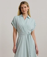 Lauren Ralph Women's Floral Belted Crepe Dress
