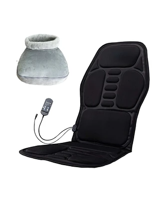 Pursonic Total Relaxation Pair: Heated Foot Spa & Adjustable Chair Cushion