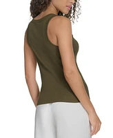 Starter Women's Cotton-Blend Ribbed Racerback Tank Top