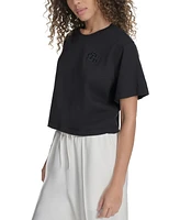 Starter Women's Cotton Monogram Relaxed Cropped T-Shirt
