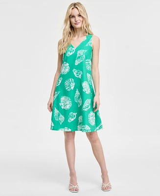 Jones New York Women's Gina V-Neck Trapeze Mini Dress