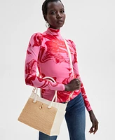 I.n.c. International Concepts Caitii Medium Straw Satchel, Exclusively at Macy's