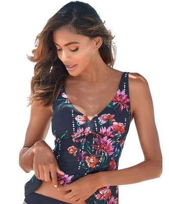 Womens Floral Underwire Tankini Swimsuit Top