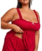 Leanore Women's Plus-Size Tank And Shorts Pajamas