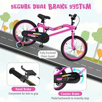 Led Lighted Kids Bike with Training Wheels and Headlight Ideal for Safe Riding for Ages 4-7 Years