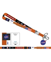 Orange Suit Up Nasa Lanyard with Nasa Logo Keychain