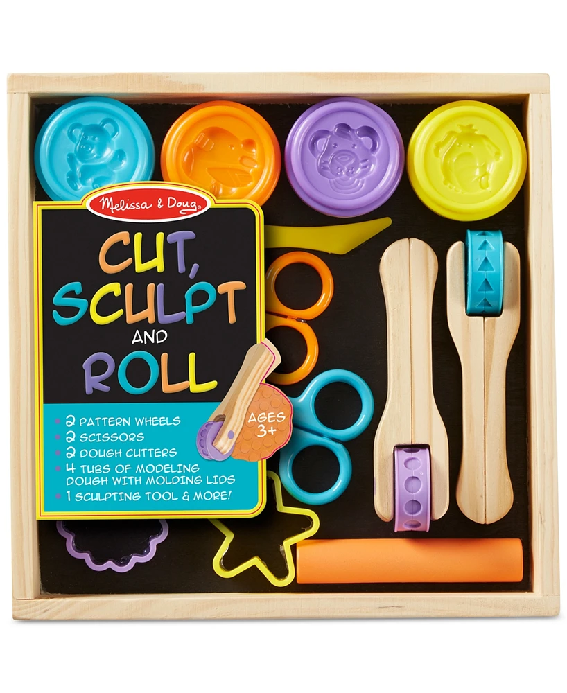 Melissa and Doug Kids' Cut, Sculpt & Stamp Clay Play Set