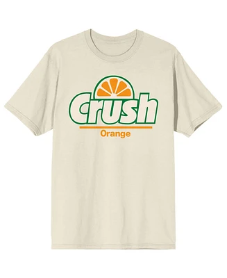 Orange Crush Men's Classic Logo Natural Short Sleeve Tee-Medium