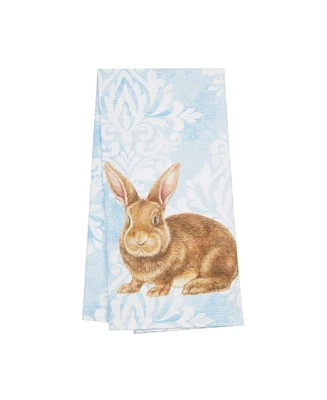 Damask Blue Bunny Cotton Kitchen Towel