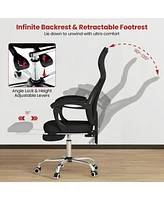 Ergonomic Mesh Office Chair with Footrest and Tilting Backrest Adjustable Computer Chair for Comfort and Support