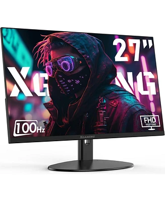 XGaming 27 Inch Monitor, 1080P Ultra Thin Frameless Computer Monitor 100Hz, 99% sRGB, Low Blue Light, Hdmi Vga Gamer Fhd Monitor Supports Vesa, Dual S