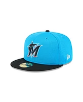 New Era Men's Blue Miami Marlins 2025 Spring Training 59FIFTY Fitted Hat