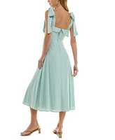 Trixxi Juniors' Tie-Shoulder Midi Dress