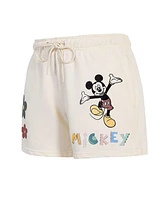 Freeze Max Women's Cream Mickey Mouse Hellow Mellow Fleece Shorts