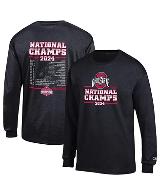 Champion Men's Black Ohio State Buckeyes College Football Playoff 2024 National Champions Long Sleeve T-Shirt