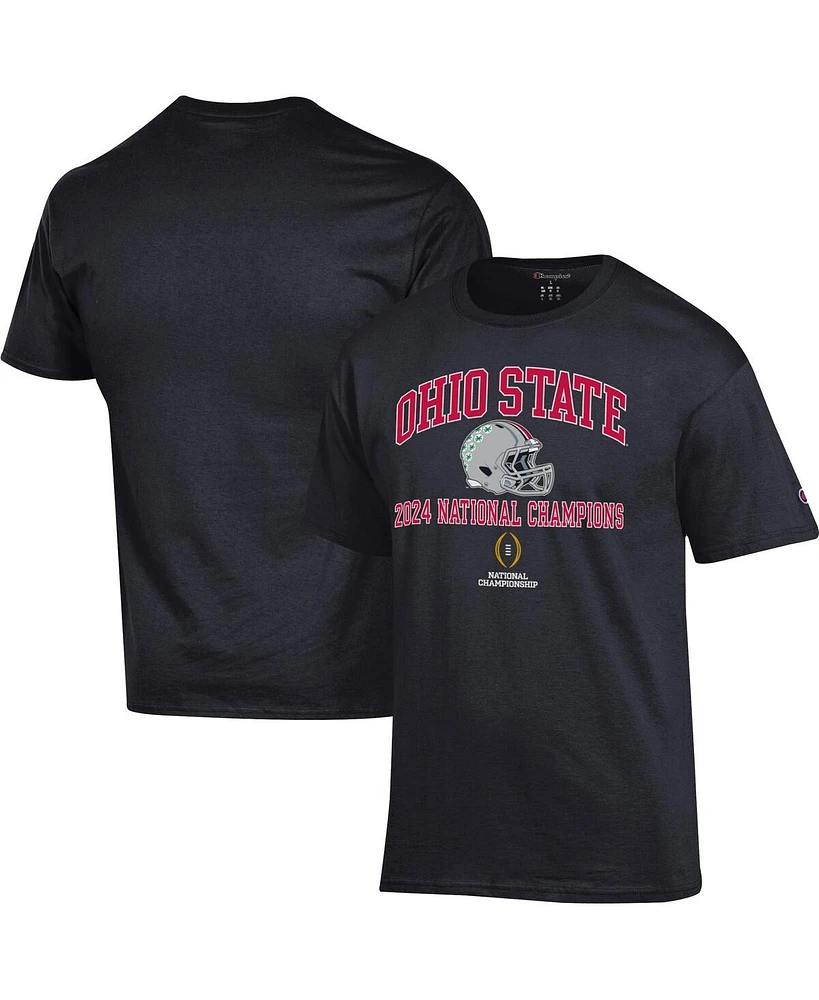 Champion Men's Black Ohio State Buckeyes College Football Playoff 2024 National Champions Helmet T-Shirt