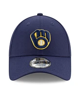 New Era Men's Navy Milwaukee Brewers 2024 Mlb Postseason Side Patch 9FORTY Adjustable Hat