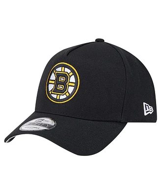 New Era Men's Black Boston Bruins Core A-Frame 9FORTY Adjustable Hat