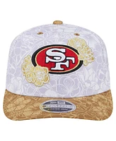 New Era Men's White/Gold San Francisco 49ers Aapi Apex Collection Floral 9SEVENTY Stretch-Snap Hat