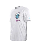 New Era Men's White Miami Heat 2024/25 City Edition Chenille Heavyweight T-Shirt