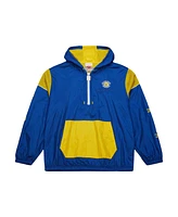 Mitchell & Ness Men's and Women's Royal Golden State Warriors Hardwood Classics Team Og 3.0 Anorak Half-Zip Windbreaker Jacket