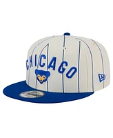 New Era Men's White Chicago Cubs Jersey Pinstripe 9FIFTY Snapback Hat