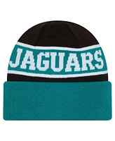 New Era Men's Teal Jacksonville Jaguars Reverse Cuffed Knit Hat