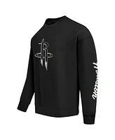 Pro Standard Men's Black Houston Rockets Paint the City Drop Shoulder Sweatshirt