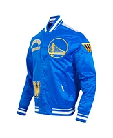 Pro Standard Men's Royal Golden State Warriors Sublimated Satin Full-Snap Jacket