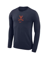 Nike Men's Navy Virginia Cavaliers Basketball Shootaround Long Sleeve T-Shirt