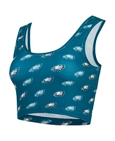 Concepts Sport Women's Midnight Green Philadelphia Eagles Record Allover Print Bralette