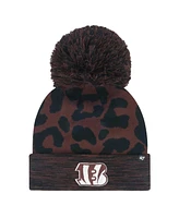 '47 Brand Women's Brown Cincinnati Bengals Cacao Cuffed Knit Hat with Pom