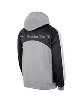 Nike Men's Silver/Black Brooklyn Nets Authentic Starting Five Force Performance Pullover Hoodie