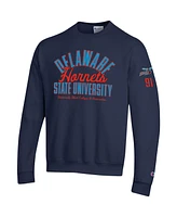 Champion Men's Navy Delaware State Hornets 2-Hit Powerblend Pullover Sweatshirt