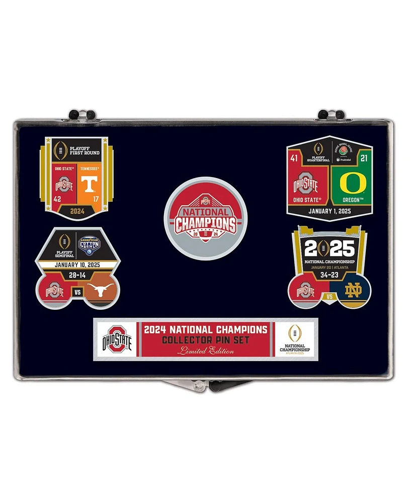 Wincraft Ohio State Buckeyes College Football Playoff 2024 National Champions Five-Piece Collector Pin Set