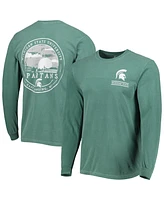 Image One Men's Green Michigan State Spartans Circle Campus Scene Long Sleeve T-Shirt