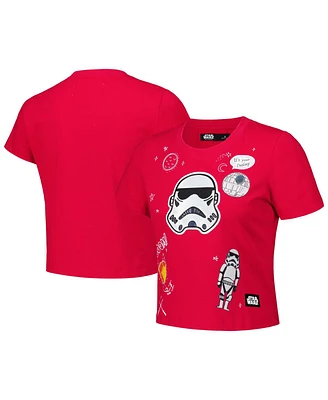 Freeze Max Women's Red Star Wars Babydoll Cropped T-Shirt