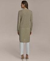 Donna Karan New York Women's Metallic Open-Front Cardigan