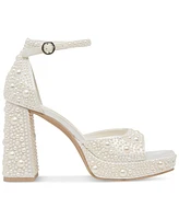 Dolce Vita Women's Pandro Pearl Wide Width Two-Piece Platform Dress Sandals