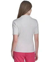 Tommy Hilfiger Women's Short-Sleeve Rib-Knit Sweater