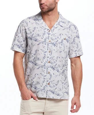 Weatherproof Vintage Men's Regular-Fit Palm Frond-Print Button-Down Camp Shirt