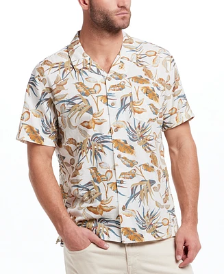 Weatherproof Vintage Men's Regular-Fit Palm Frond-Print Button-Down Camp Shirt