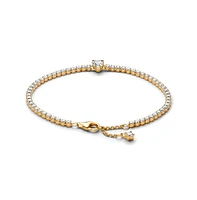 Pandora 14K Gold Plated Sparkling Heart Tennis Bracelet