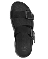 FitFlop Men's Gogh Moc Buckle Tumbled Leather Slides