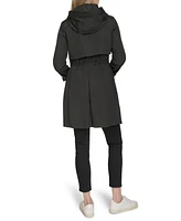 Cole Haan Signature Women's 38” Zip Up Trench Coat W Set-In Hood