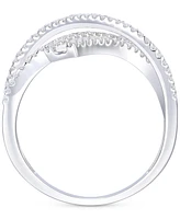 Diamond Crossover Ring (1 ct. t.w.) in 14k White Gold