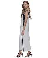 Karl Lagerfeld Paris Women's V-Neck Sleeveless Dress